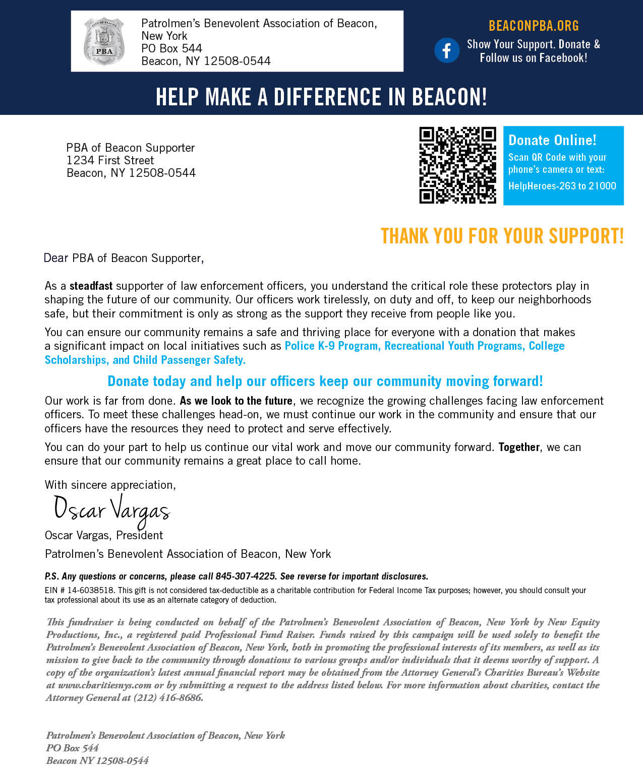 Donation Letter